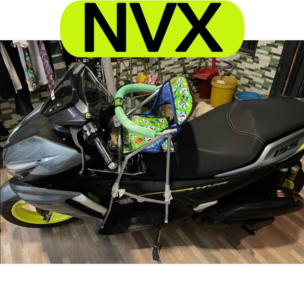 Ghế Đi Xe Máy NVX 155  An Toàn Cho Bé, Ghế Ngồi Xe Máy Cho Bé Có Vòng (Ghế Sắt - Xếp Gọn)