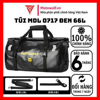 Túi trống chống nước du lịch thể thao phản quang motowolf mdl0717 đen size 66l - motowolf việt nam chính hãng