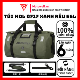 Túi trống chống nước du lịch thể thao phản quang motowolf mdl0717 xanh rêu size 66l - motowolf việt nam chính hãng