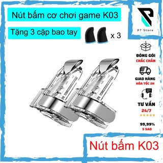 [SIÊU PHẨM] BỘ 2 NÚT BẤM CƠ K03 KIM LOẠI TRONG SUỐT HỖ TRỢ CHƠI GAME PUBG MOBILE, ROS MOBILE