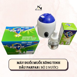 Máy đuổi muỗi, đèn đuổi muỗi parpar kèm 2 lọ tinh dầu