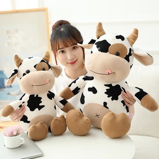 Thú Nhồi Bông Bò Sữa -Gấu Bông Gối Ôm Bò Sữa Đáng Yêu - 25Cm