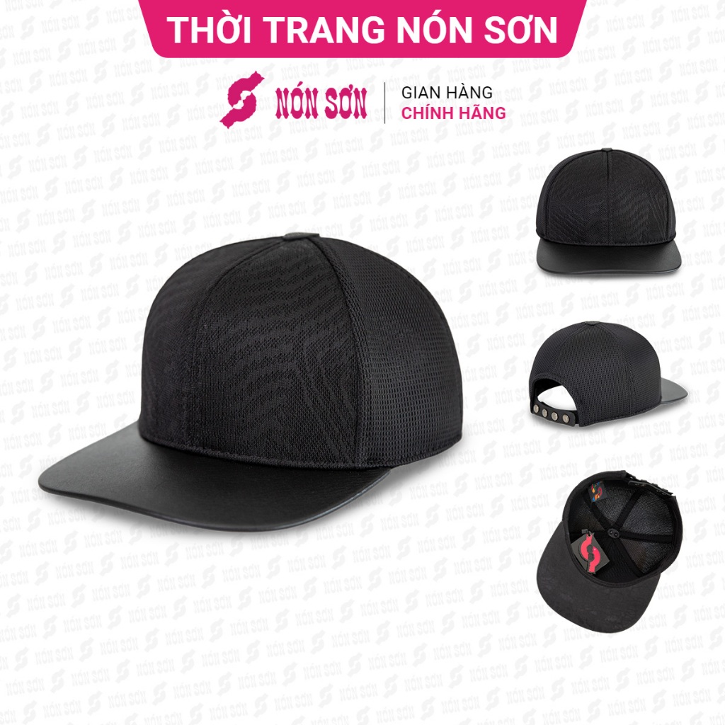 Mũ snapback hiphop nam nữ NÓN SƠN chính hãng MC210BK-ĐN2