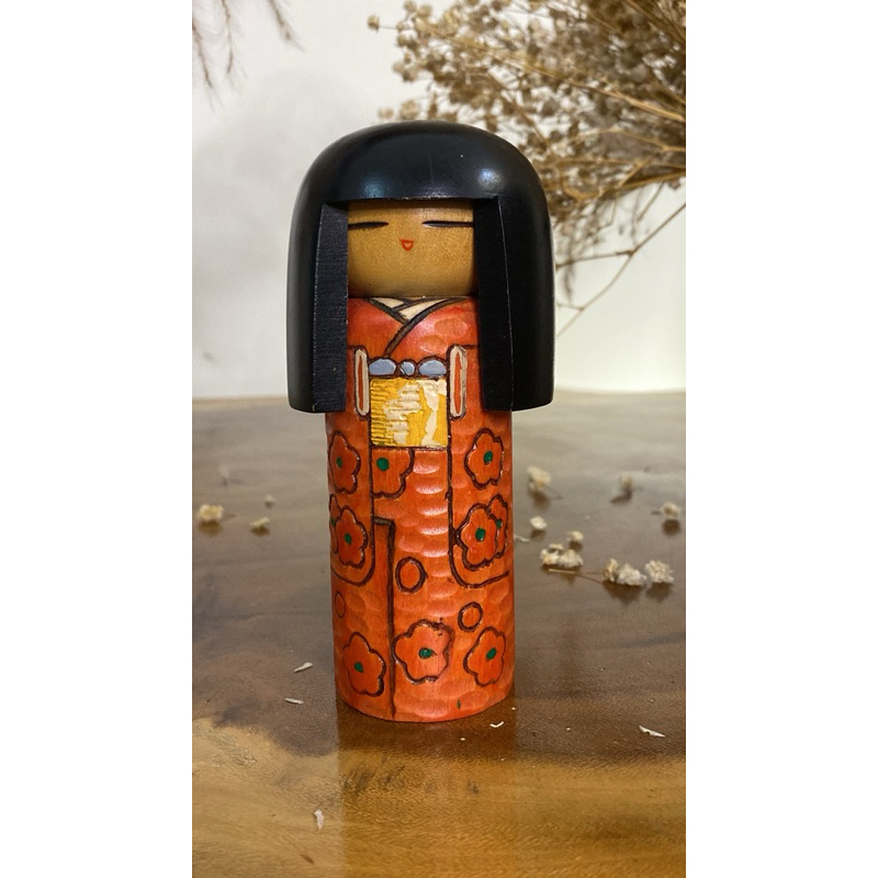 AIN 001 KOKESHI BÚP BÊ GỖ NHẬT BẢN 12x6 cm