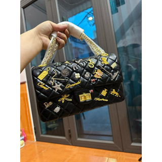 ✅túi cc classic charm 23cm - da bò - bản supvip