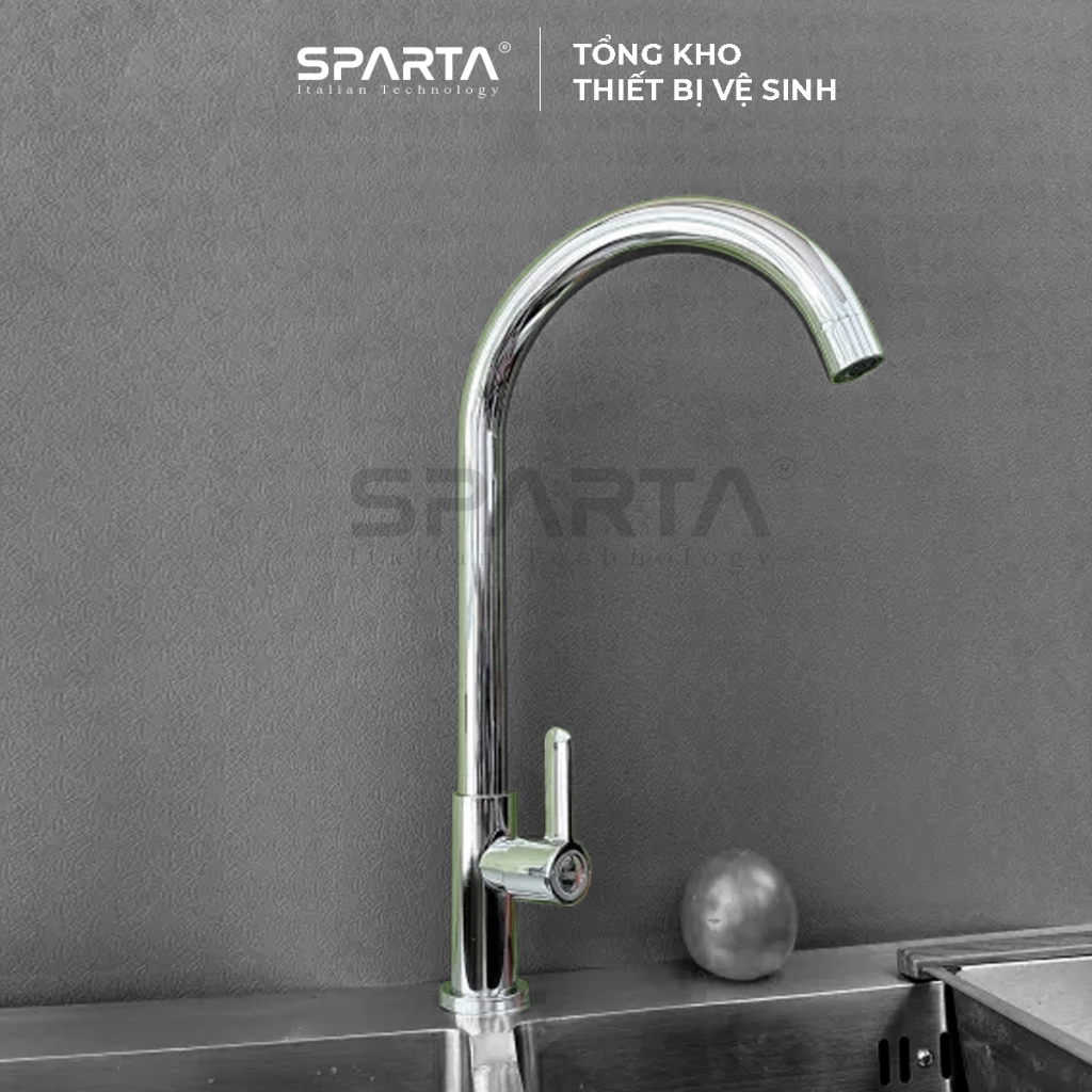 Vòi bếp Lạnh Cổ Bi Xoay 360 Độ
