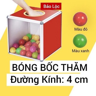 Quả bóng nhựa bốc thăm - banh bốc thăm mở đôi được 4cm