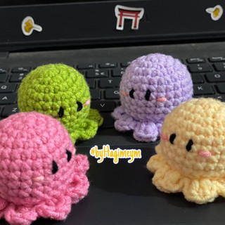 (Sẵn) Móc khoá bạch tuộc len cute | ByHagineym