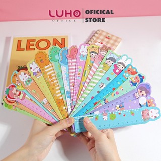 Thước kẻ dẻo 15cm LUHO có nam châm, thước kẻ học sinh cute dễ thương đồ dùng học tập nhiều mẫu TK22