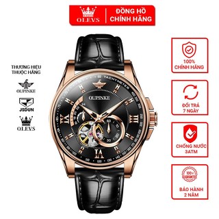 Đồng hồ nam OUPINKE lộ cơ automatic hiện đại, Đồng hồ đeo tay quà tặng sinh nhật cho chồng và bạn trai,Đồng hồ dây thép