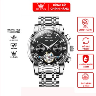 Đồng Hồ Cơ Atumatic Lộ Máy Chính Hãng Olevs Chống Nước Chống Xước Dây Thép Không Gỉ Full Hộp
