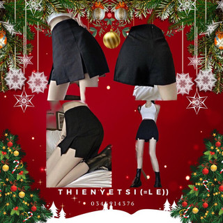 Chân váy ngắn XẺ HAI BÊN (có quần trong ) dây kéo sau nữ - Thiên Yết