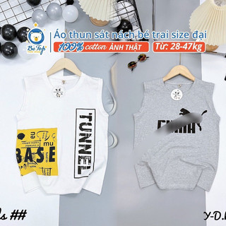 Áo thun sát nách bé trai size đại 28-45kg - co anh that
