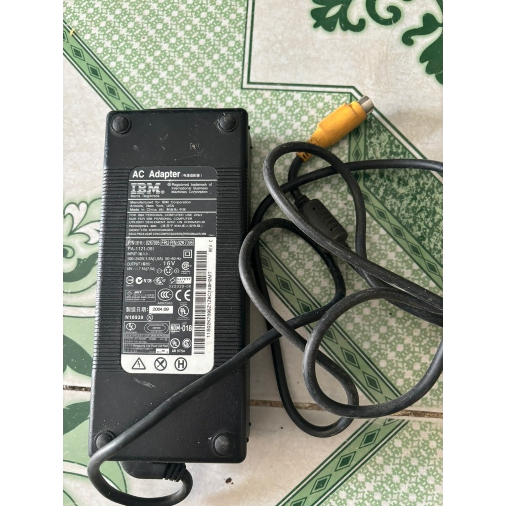 ZIN QUA SỬ DỤNG Sạc Adapter Laptop Lenovo 120W Đầu Tròn 16V – 7.15A