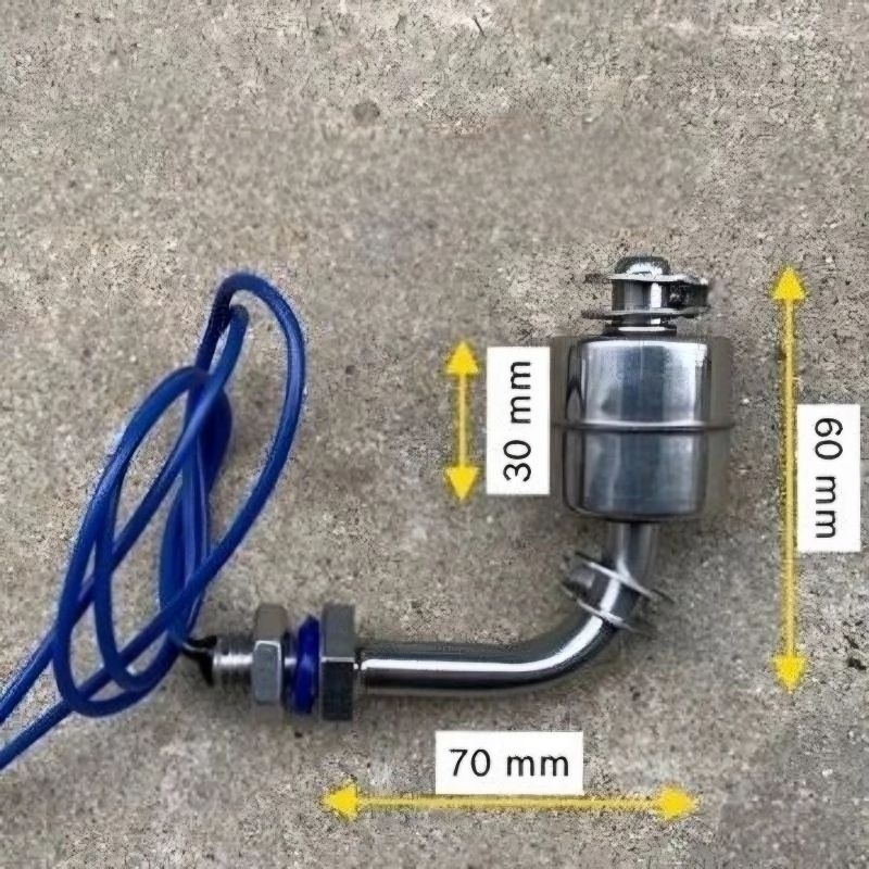 EM118 - Công tắc phao điện inox M10 220V - công tắc chống cạn tủ cơm CN