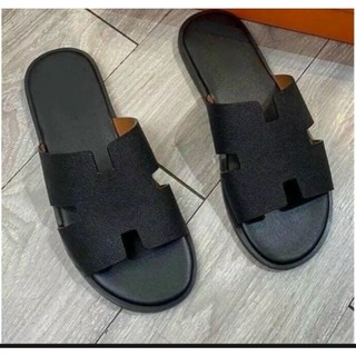 Dép quai ngang thời trang nam nữ chữ H Màu Đen đủ size từ 38-43
