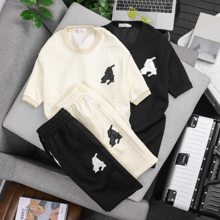 Bộ Quần Áo Nam Nữ - Bộ Cotton Xốp Cao Cấp Logo Thêu Nổi #2 màu