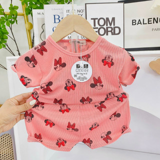Bộ cộc bé gái tăm lạnh xuất hàn quần áo trẻ em bé trai bé gái cho bé từ 5-15kg