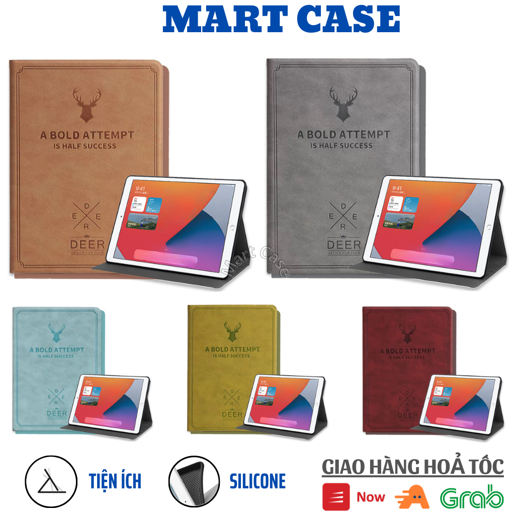 Ốp ipad Silicon đầu Hươu chất đẹp cho ipad Air 1-2-3-4-5/Gen 5-6-7-8-9-10/Pro 11-10.5/Mini 1-2-3-4-5-6 -MART CASE