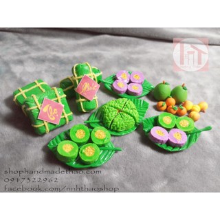 Minifood trang trí mô hình_Bánh chưng