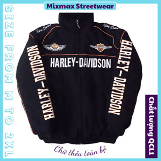 [ORDER+ẢNH THẬT] Áo khoác gió bomber varsity đua xe F1 thêu chữ Harley Davidson cản gió unisex siêu đẹp Mixmaxstreetwear
