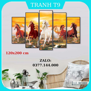 Tranh Treo Tường Mã Đáo Thành Công Canvas Tráng Gương Phong Thủy Trang Trí Nhà Cửa Phòng Ngủ Khách 5010005 120x200