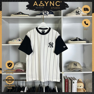(Auth) Áo Thun New Era x MLB Ny Kẻ Sọc Màu Trắng CODE: 13795658 - Async Studio