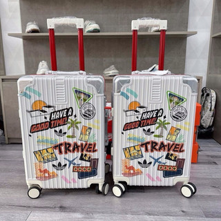 Vali kéo STICKER TRẮNG SỮA Size 22(AUTHENTIC 100%)