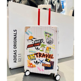 Vali kéo STICKER TRẮNG SỮA Size 22(AUTHENTIC 100%)