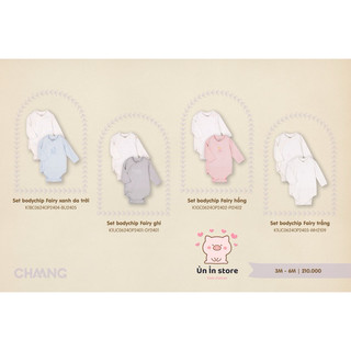 Chaang set 2 bodychip sơ sinh cúc chéo fairy ss2024d01