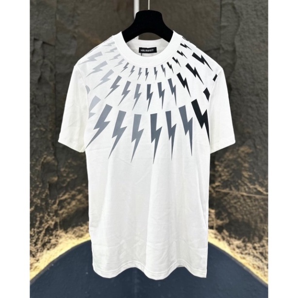 Áo Phông Cộc Tay In Hình Tia Sét - Áo Thun Cotton Mát Thấm Hút Mồ Hôi Hàng Đẹp 2023