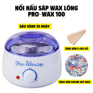 [Tặng kèm Sáp wax lông] Nồi nấu sáp wax lông nóng tan chảy Pro Wax 100 tặng kèm que wax lông