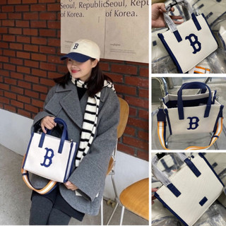 Túi Xách MLB NY Basic Big Logo Canvas Bucket Bag Full Box