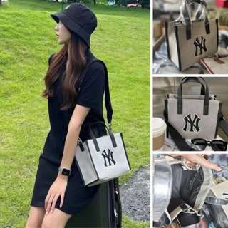 Túi Xách MLB NY Basic Big Logo Canvas Bucket Bag Full Box