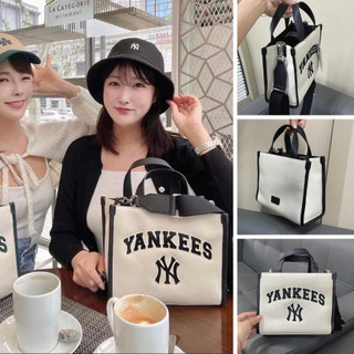 Túi Xách MLB NY Basic Big Logo Canvas Bucket Bag Full Box