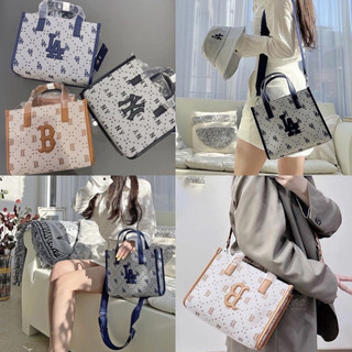 Túi Xách MLB NY Basic Big Logo Canvas Bucket Bag Full Box