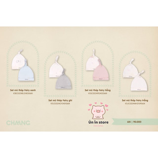 Chaang set mũ thóp cho bé sơ sinh fairy ss2024d01