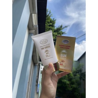 Kem chống nắng collagen hakami spf60 pa+++ trắng da kiềm dầu bật tông