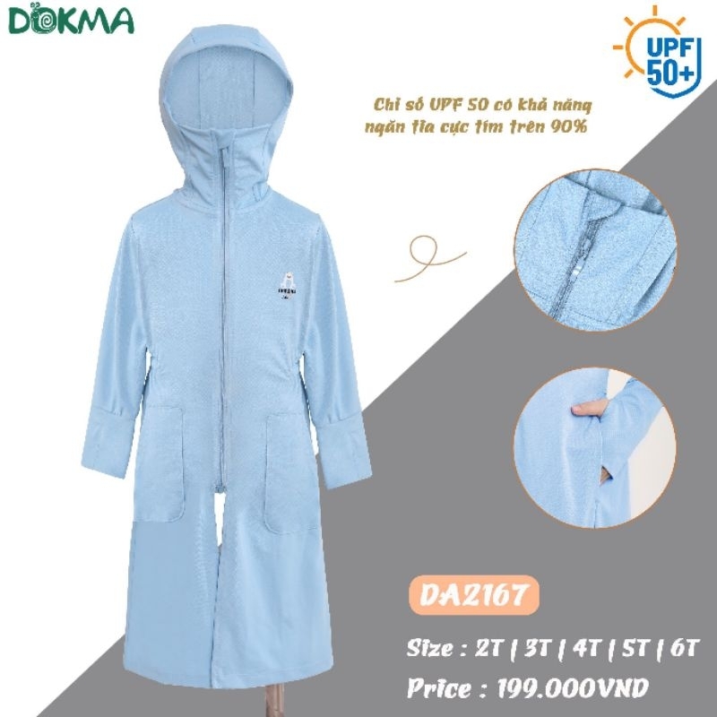 Áo chống nắng dáng dài Dokma 2-6Y