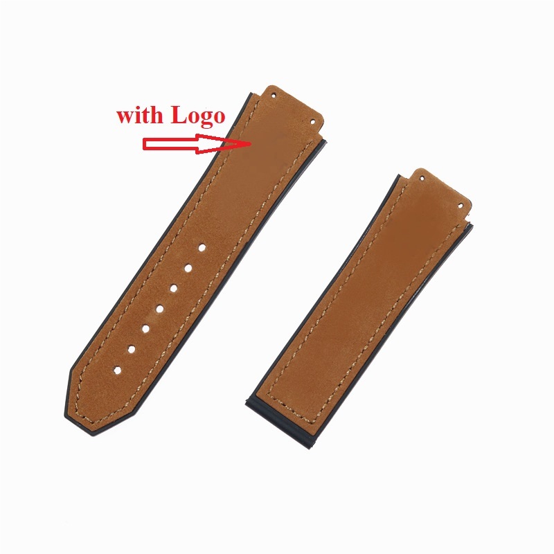 Dây da lộn màu bò đồng hồ H.U.B size nam 15-23-20mm
