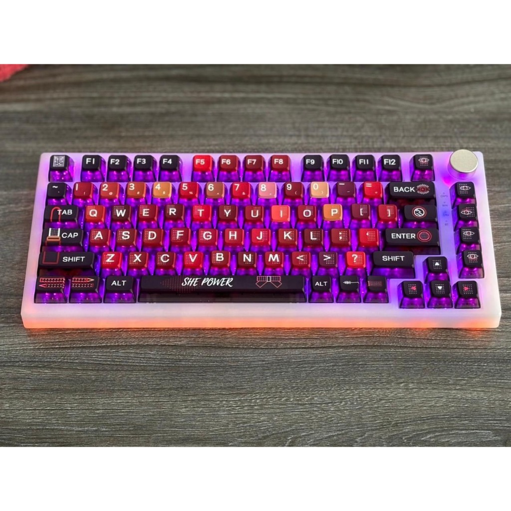 Keycap Pudding Họa Tiết | Profile ASA | Chất liệu PBT dày dặn tản led