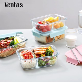 VENTAS Hộp Cơm Thủy Tinh Nhiều Size đựng Cơm Văn Phòng Bằng  - Chịu Nhiệt, Chống Tràn Dùng Được Cho Lò Vi Sóng