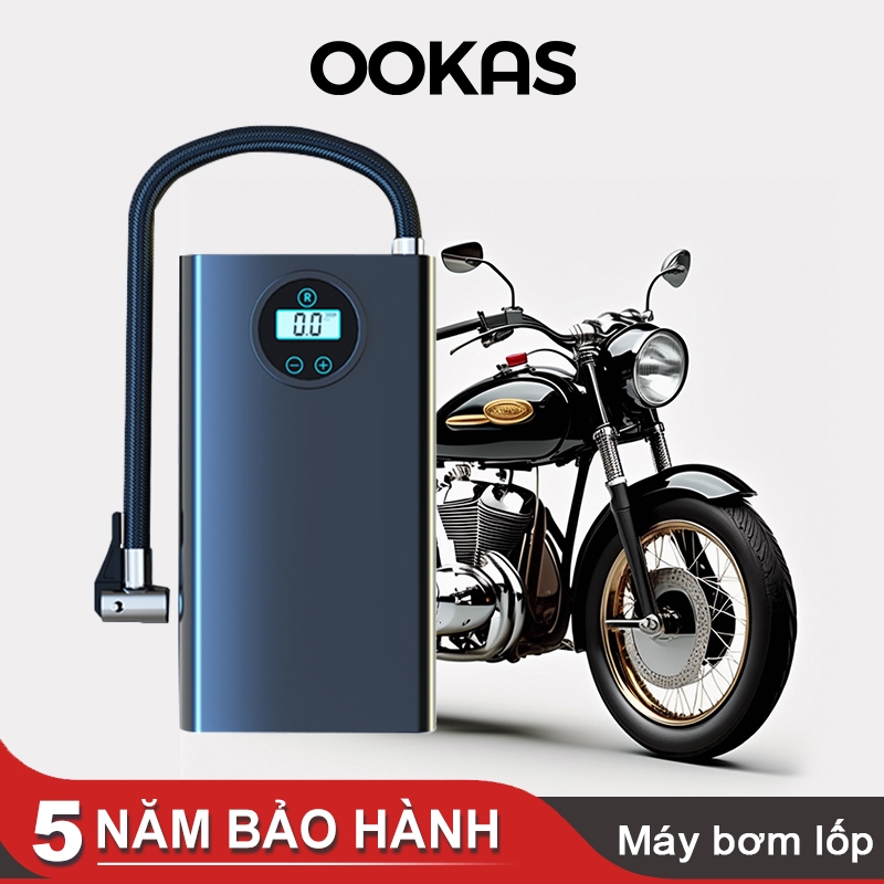OOKAS Bơm Hơi bơm lốp ô tô bơm lốp xe máy bơm hơi xe máy bơm không khí xe máy bơm xe bom cam tay da nang