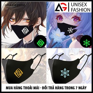 KhẩuTrang anime genshin Impact xiao hutao zhongli Ayaka
