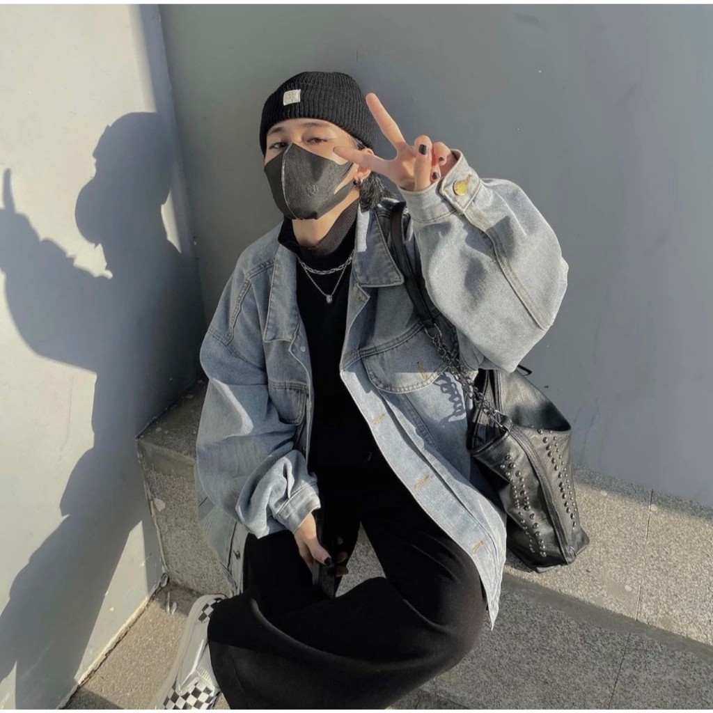 Áo khoác bò oversize phong cách ulzzang Aokhoacbo5010_P0K36