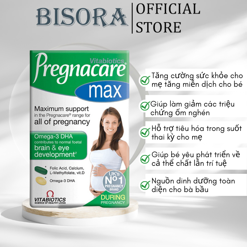 Viên Uống Vitamin Tổng Hợp Pregnacare Max Vitabiotics Cho Bà Bầu 84 Viên Mẹ