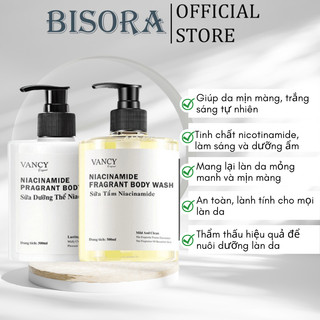 Sữa Tắm Và Dưỡng Thể Dưỡng Trắng Da Niacinamide 500ml Hương Nước Hoa Quyến Rũ 500ML