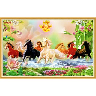 Tranh khổ bé decal bóc dán mã đáo thành công