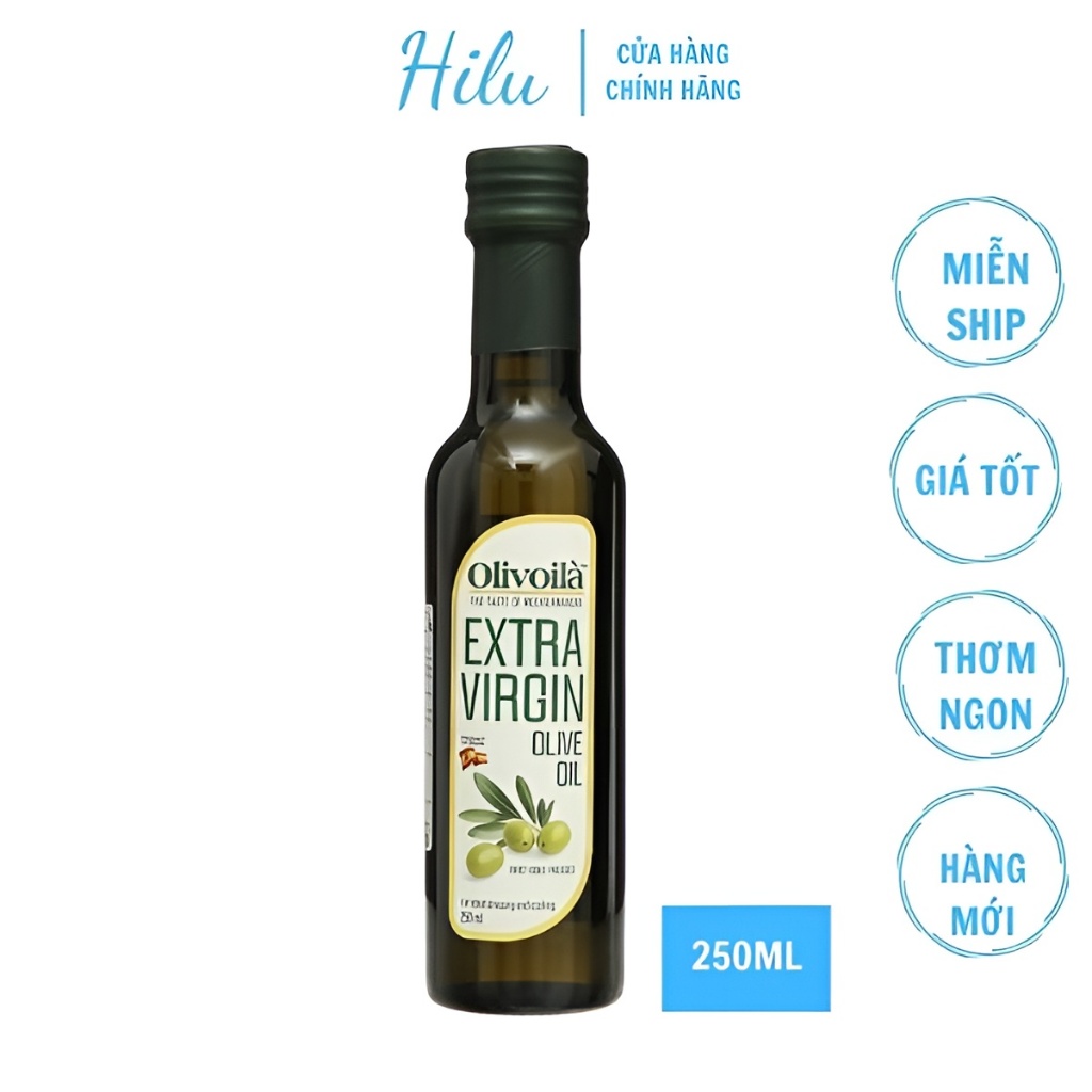 Dầu Oliu Olive nguyên chất Olivoila Extra Virgin 250ml