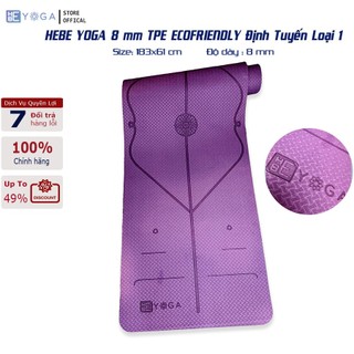 Thảm Tập Yoga Gym Định Tuyến YOGA HBE 8mm 1 Lớp Cao Cấp